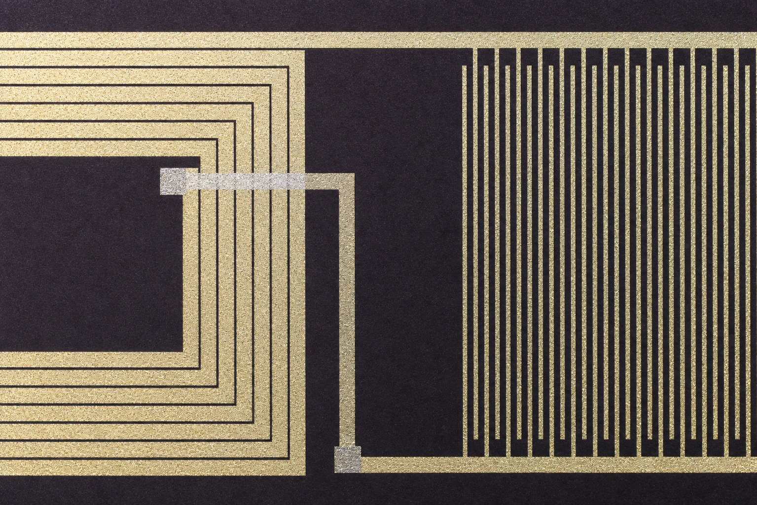 Complete conductive pattern of a transient electronic device